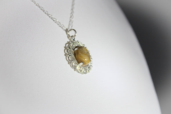 Natural Lace Agate Necklace