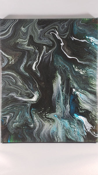 Shadow of the Mind - Acrylic Pour on Canvas