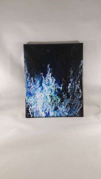 Liquid Arctic - Acrylic Pour on Canvas