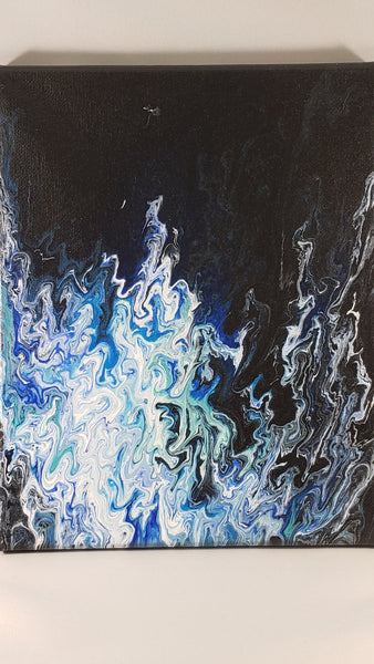 Liquid Arctic - Acrylic Pour on Canvas