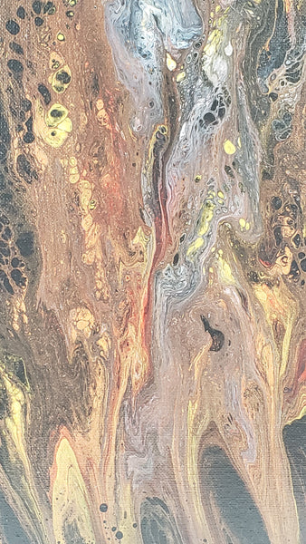 Molten Thoughts-  Acrylic Pour on Canvas