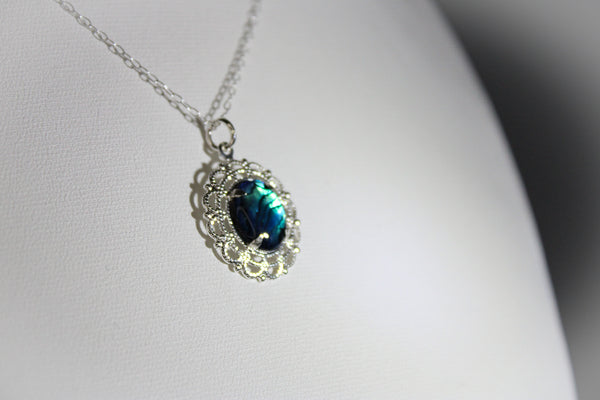 Paua Shell- Blue Necklace